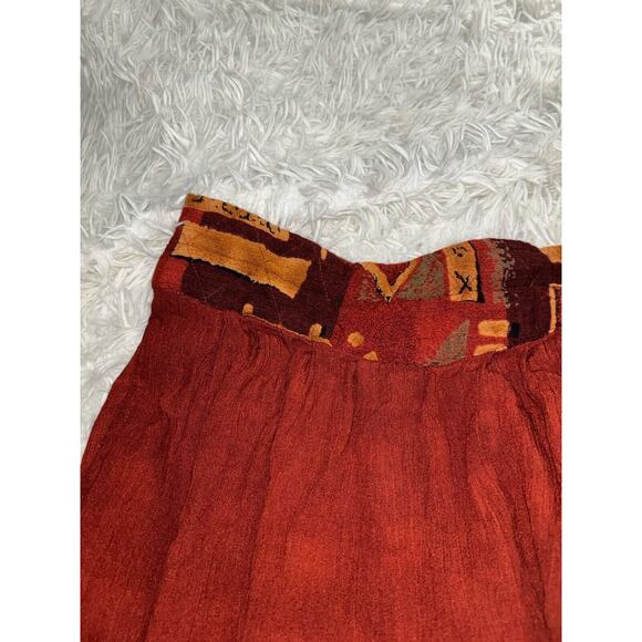Southwest Indian Foundation Women’s Sz. L Deep Copper Detailed Waist Pants. - Picture 4 of 10
